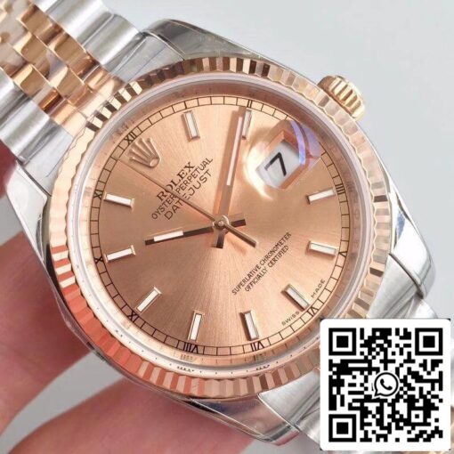 Rolex Datejust 36mm 116234 AR Factory Mechanical Watches 1:1 Best Edition Swiss ETA3135 Rose Gold Dial - Image 5