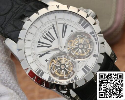 Roger Dubuis Excalibur RDDBEX0250 1:1 Best Edition JB Factory Tourbillon White Dial - Image 7