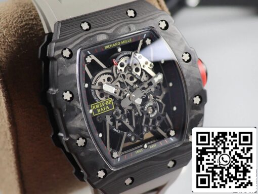 Richard Mille RM035 1:1 Best Edition KV Factory V3 Black Carbon Fiber Case - immagine 8