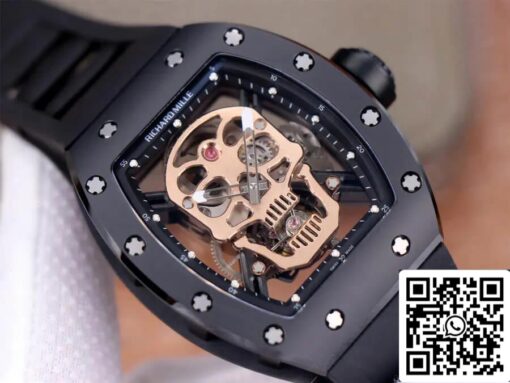 Richard Mille RM52-01 Tourbillon 1:1 Best Edition JB Factory Rose Gold Skull Dial – Bild 8