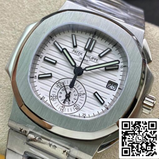 Patek Philippe Nautilus 5980/1A-019 1:1 Best Edition 3K Factory V2 White Dial – Image 7