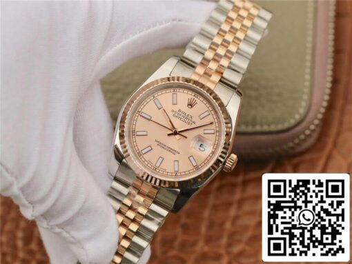 Rolex Datejust 116231 36MM 1:1 Best Edition GM Factory Rose Gold Pink Dial - immagine 3