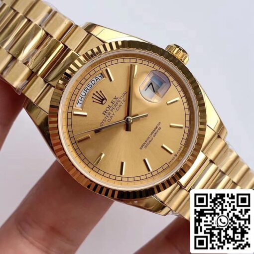 Rolex Day Date M128238-0045 1:1 Best Edition EW Factory Champagne Dial Swiss ETA3255 - Image 8