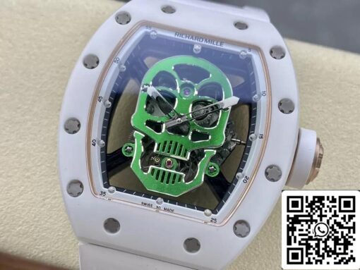 Richard Mille RM52-01 1:1 Best Edition YS Factory Green Skull Tourbillon Dial – Bild 8