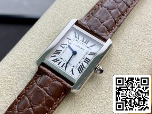 Cartier Tank 24MM 1:1 Best Edition K11 Factory Brown Leather Strap - immagine 8