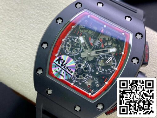 Richard Mille RM011 1:1 Best Edition KV Factory Ceramic Black Strap - 이미지 8