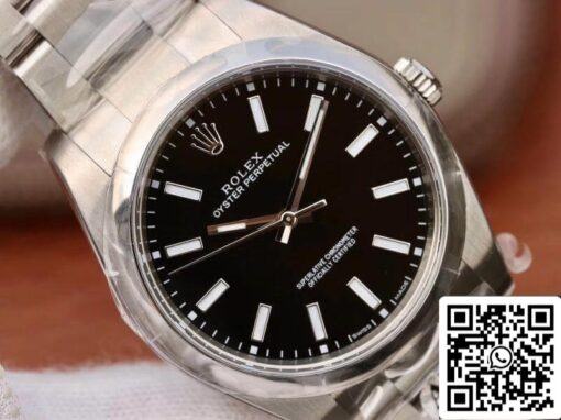 Rolex Oyster Perpetual 114300 39mm AR Factory 1:1 Best Edition Swiss ETA3132 Black Dial - Image 7