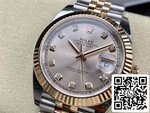 Rolex Datejust 41MM M126331-0008 1:1 Best Edition Clean Factory Rose Gold - immagine 8