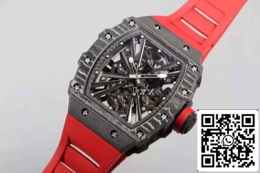 Richard Mille RM12-01 Tourbillon 1:1 Best Edition RM Factory Carbon Fiber Skeleton Dial - Imagen 7