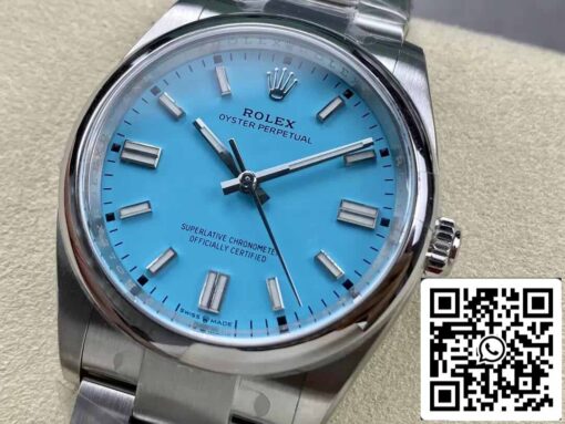 Rolex Oyster Perpetual M124300-0006 41MM 1:1 Best Edition Clean Factory Tiffany Blue Dial - Image 8