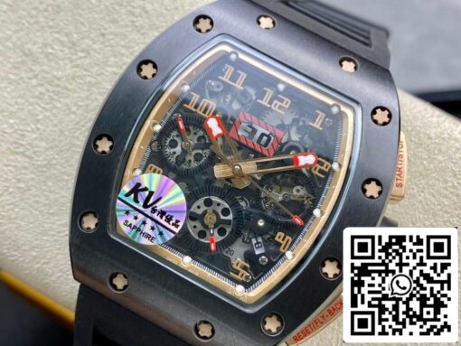 Richard Mille RM011 1:1 Best Edition KV Factory Ceramic Skeleton Dial - immagine 8