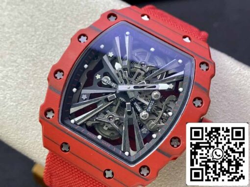 Richard Mille RM12-01 Tourbillon 1:1 Best Edition RM Factory Red Carbon Fiber Case - Imagen 8