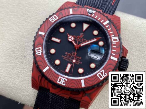 Rolex Submariner 1:1 Best Edition VS Factory Red Carbon Fiber Case - Image 7