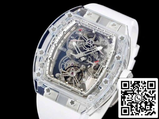 Richard Mille RM 56-01 Tourbillon 1:1 Best Edition RM Factory White Rubber Strap - immagine 8