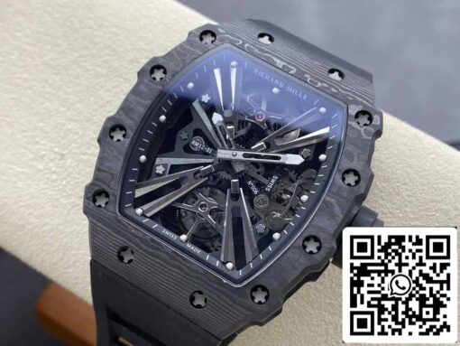 Richard Mille RM12-01 Tourbillon 1:1 Best Edition RM Factory Black Skeleton Dial - Imagen 8