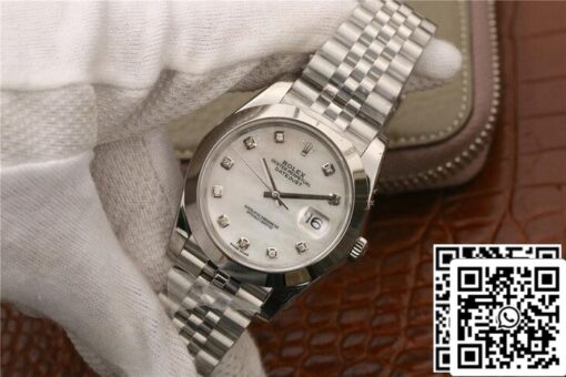 Rolex Datejust M126300 1:1 Best Edition EW Factory White Fritillary Dial - Imagen 7