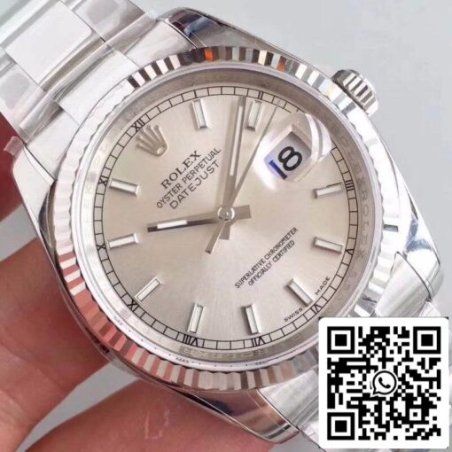 Rolex Datejust II 36mm 126334 AR Factory 1:1 Best Edition Swiss ETA3135 Silver Dial – Image 4