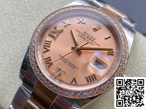 Rolex Datejust M126281RBR-0016 1:1 Best Edition EW Factory Pink Dial - Imagen 7