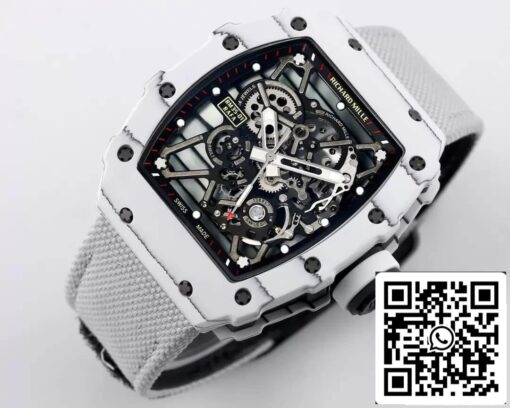 Richard Mille RM35-01 1:1 Best Edition BBR Factory White Carbon Fiber Case — изображение 8