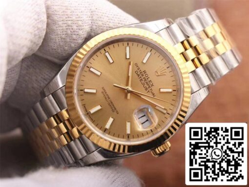 Rolex Datejust M126233-0015 1:1 Best Edition EW Factory Champagne Dial Swiss ETA3235 - Imagen 7