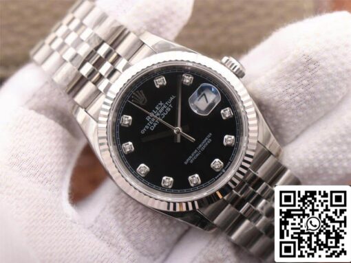 Rolex Datejust M126234-0027 1:1 Best Edition EW Factory Black Dial - Imagen 7