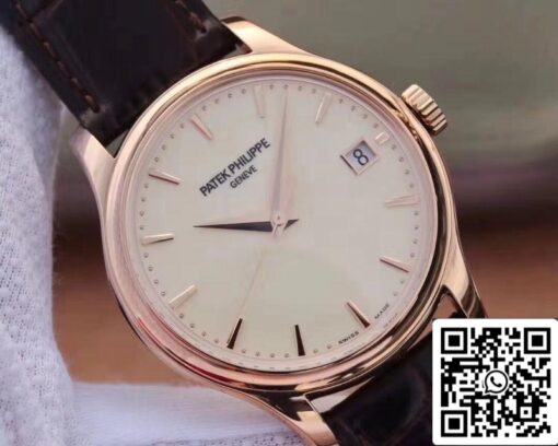 Patek Philippe Calatrava 5227R-001 ZF Factory 1:1 Best Edition 18K Rose Gold Case Swiss Cal.324 SC - Image 7