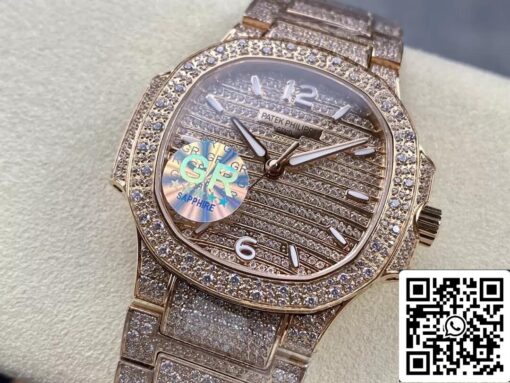 Patek Philippe Aquanaut 7118/1450R-001 1:1 Best Edition GR Factory Gold Diamond Dial - immagine 8