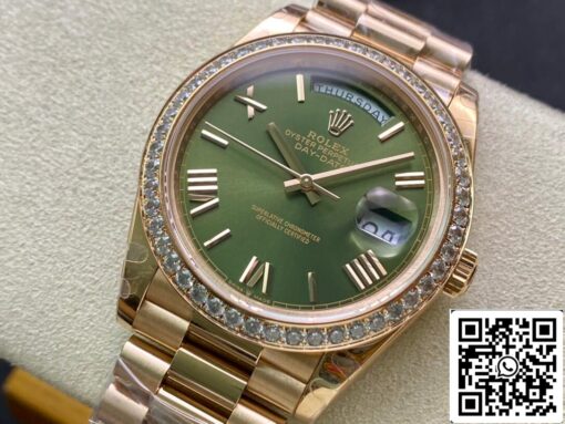 Rolex Day Date M228345RBR-0011 1:1 Best Edition EW Factory Green Dial - Image 7