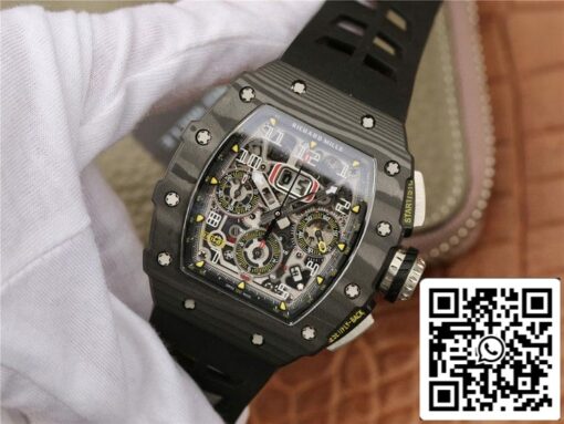 Richard Mille RM11-03 1:1 Best Edition KV Factory Black Carbon Fiber Case - 이미지 3