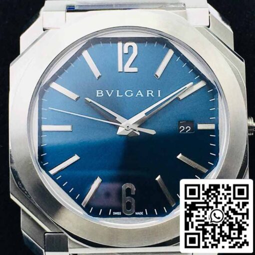 Bvlgari Octo 102105 BGO38C3SSD 1:1 Best Edition BV Factory Blue Dial - Image 5