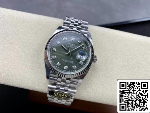 Rolex Datejust M126234-0055 36MM 1:1 Best Edition Clean Factory Green Dial - immagine 14