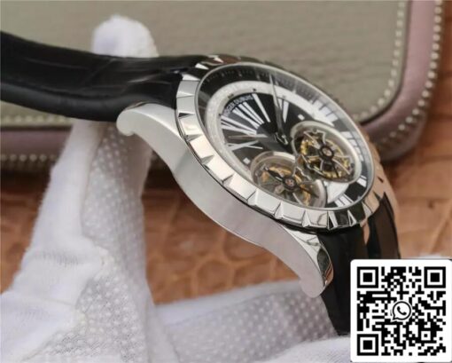 Roger Dubuis Excalibur RDDBEX0291 1:1 Best Edition JB Factory Tourbillon White Shell Black Dial - immagine 5