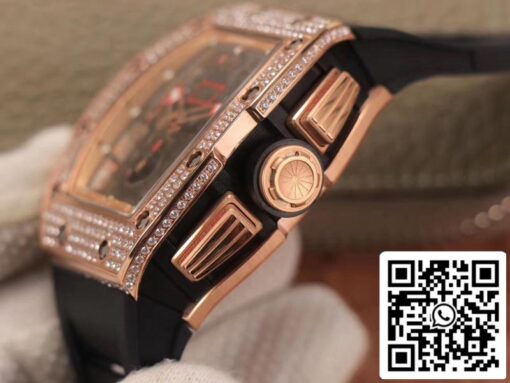 Richard Mille RM011 RG/5423 1:1 Best Edition KV Factory Rose Gold Diamond Swiss Movement - immagine 5