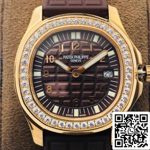 Patek Philippe Aquanaut 5067A Quartz Movement 1:1 Best Edition PPF Factory Rose Gold Brown Dial - Imagen 7