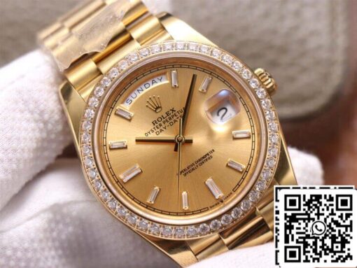 Rolex Day Date M228348RBR-0002 1:1 Best Edition EW Factory Champagne Dial - Imagen 10