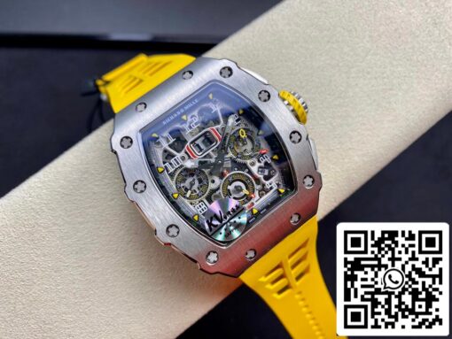 Richard Mille RM011 FELIPE MASSA 1:1 Best Edition KV Factory Titanium Steel Case - immagine 7