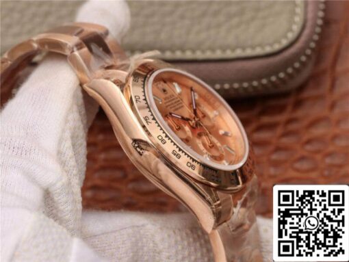 Rolex Daytona Cosmograph 116508 JH Factory 1:1 Best Edition Swiss ETA4130 Rose Gold Dial - Image 7