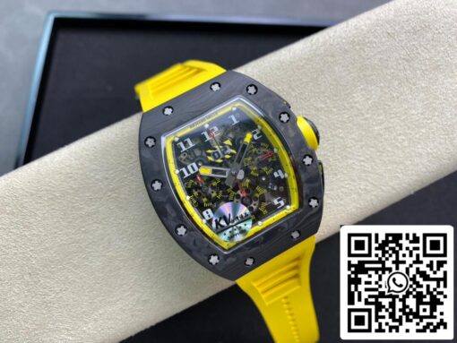 Richard Mille RM-011 1:1 Best Edition KV Factory Yellow Strap - immagine 7