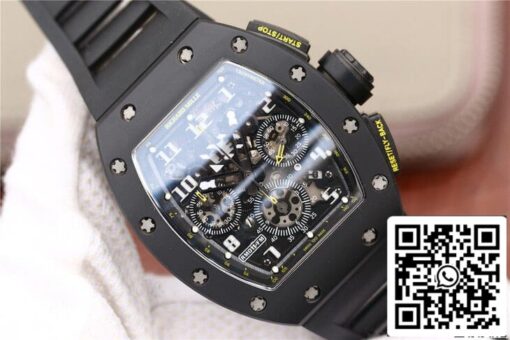 Richard Mille RM-011 1:1 Best Edition KV Factory Black Strap – Image 8