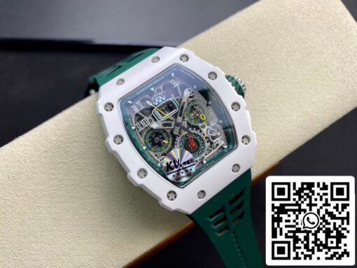 Richard Mille RM011-03 1:1 Best Edition KV Factory Green Strap - immagine 6