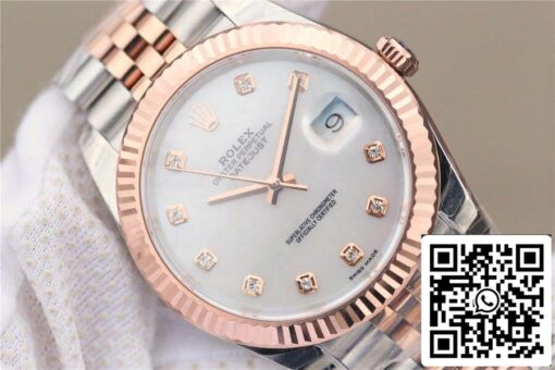 Rolex Datejust M126331-0014 1:1 Best Edition EW Factory Rose Gold Mother-Of-Pearl Dial - Imagen 4