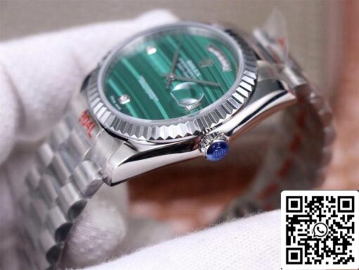 Rolex Day Date President 18038 1:1 Best Edition Malachite Green Diamond Dial Swiss Movement - Imagen 6