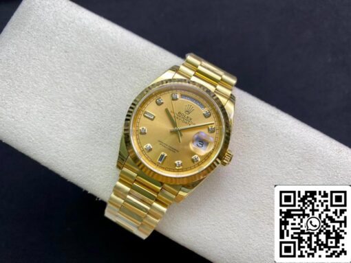 Rolex Day Date M128238-0008 1:1 Best Edition EW Factory Champagne Dial Swiss ETA3255 - Imagen 7