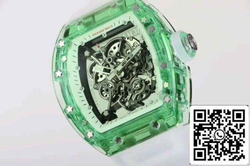 Replica Richard Mille RM055 Best  1:1 Edition RM Factory Green Skeleton Dial – Bild 3