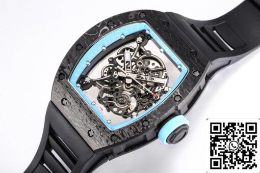 Richard Mille RM055 NTPT 1:1 Best Edition BBR Factory Black Rubber Strap - Image 6