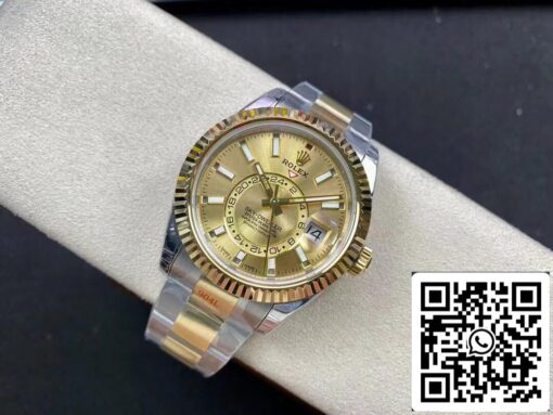 Rolex Sky Dweller M326933-0001 V2 Best 1:1 Edition Noob Factory Champagne Dial - immagine 4