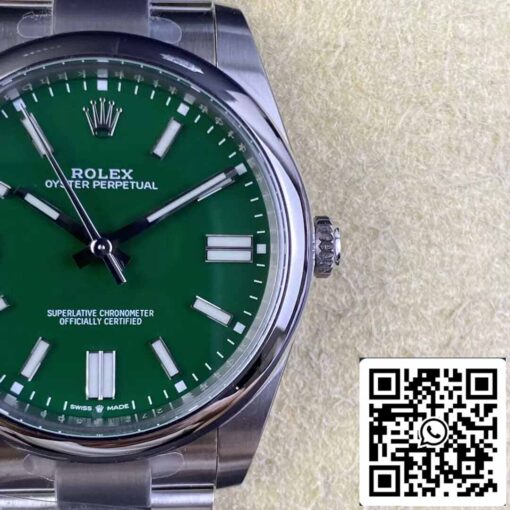 Rolex Oyster Perpetual M124300-0005 41MM 1:1 Best Edition Clean Factory Green Dial - Image 7