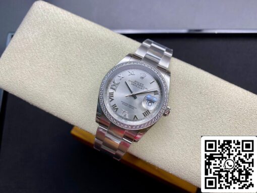 Rolex Datejust M126284RBR-0022 1:1 Best Edition EW Factory Silver Dial - Imagen 7