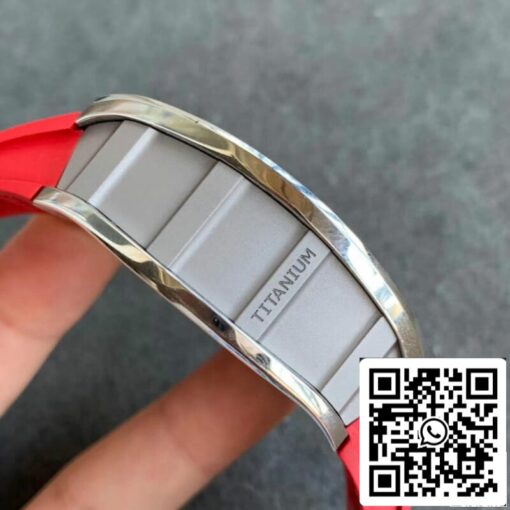 Richard Mille RM011 1:1 Best Edition KV Factory Red Rubber Strap - immagine 4