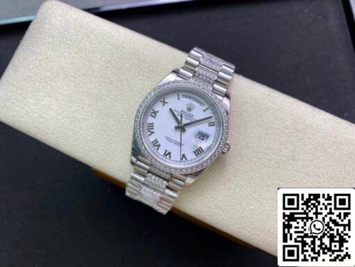 Rolex Day Date M128349RBR-0026 1:1 Best Edition EW Factory White Dial - Image 7